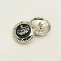 Kancing Logam Enamel Logo Mahkota Kustom, Kancing Emas Berbahan Zinc Alloy untuk Jas dan Pakaian