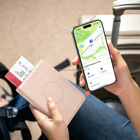 Porte-passeport intelligent avec fonction de localisation, blocage RFID, traqueur intégré, anti-perte, en cuir, pour voyage, avec porte-cartes