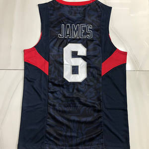Toptan ucuz rüya takım No. 6 James basketbol forması büyük boy nefes örgü Polyester çabuk kuruyan baskılı teknikleri - Product Image 2