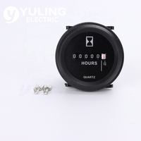Compteur horaire à quartz rond OEM T3 12V DC 52mm à 6 chiffres, compteur mécanique avec mémoire de plus de 10 ans pour moteur de machines de construction