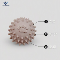Balle à picots avec sonnette pour chat, jouet de massage pour chats d'intérieur, chatons et petits chiens