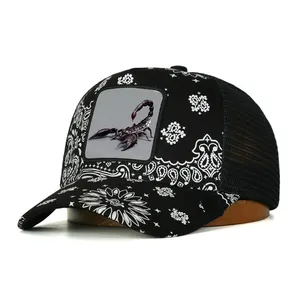 卸売人気高品質カスタム3D刺Embroideryパッチゴラスロゴ5パネル動物男性トラッカー帽子
