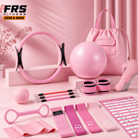 Kit d'entraînement FRS Yoga Pilates : Anneau de Pilates, Bandes de Résistance, Ballon de Yoga – Équipement de Fitness à Domicile pour Entraînement du Core et Remodelage Corporel