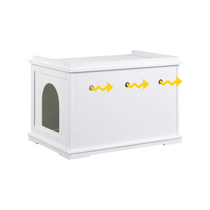 Table d'appoint en MDF avec bac à litière pour <span class=keywords><strong>chat</strong></span> dissimulé et perchoir pour fenêtre, meuble décoratif pour salon, maison et jardin - Product Image 5