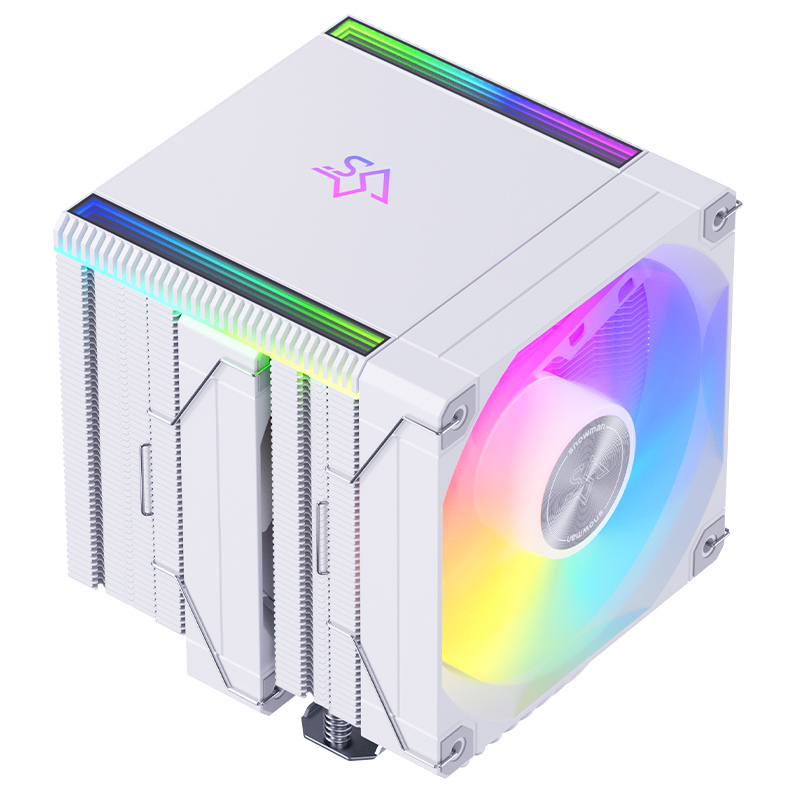 SNOWMAN MT880-V4D White ARGB CPU Cooler - Dual Tower 8 Heat Pipes
