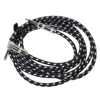Câble pour Instrument de musique électronique, en alliage de Zinc, Jack TS pour guitare, basse, 6.35MM, mâle droit à 6.35mm, 90 degrés