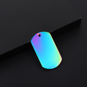 Nhà Máy đánh bóng PVD mạ hình chữ nhật thép không gỉ <span class=keywords><strong>Dog</strong></span> Tag cho cá nhân khắc UV in ấn khoảng trống - Product Image 3