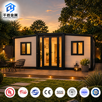 Maison préfabriquée extensible à double aile, villa conteneur pliable, capsule d'hébergement, mini-maison entièrement meublée pour hôtel et villa