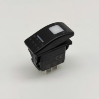 Interrupteur à bascule pour treuil, marche/arrêt momentané (ON)-OFF-(ON), 7 broches, 20A 12V, 10A 24V DC, étanche pour VTT, UTV, automobile, marine, bateau