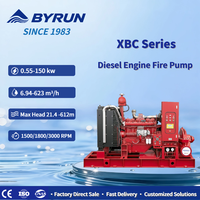 Pompe d'urgence incendie pour centrale électrique, moteur diesel, impeller en acier inoxydable, raccord à bride, haute pression, longue portée