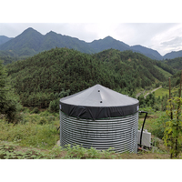 Réservoir d'eau en acier ondulé Zincalume pour la récupération des eaux de pluie, réservoir d'incendie, ferme, réservoir d'eau rond modulaire en acier sur mesure