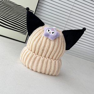 Chapeau en <span class=keywords><strong>tricot</strong></span> mignon de couleur unie, nouveau design, chapeau en <span class=keywords><strong>tricot</strong></span> chaud pour bébé et enfant avec oreilles de <span class=keywords><strong>chat</strong></span> brodées - Product Image 6