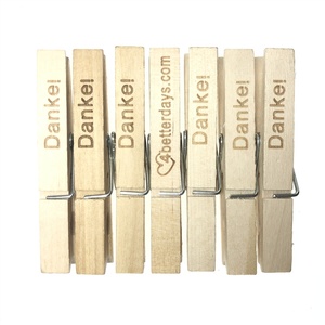 OEM Factory Decorative Bulk Wood Clothespins Wholesale Large <strong>Mini</strong> Bamboo Clip Hanging Craft Wooden Clothes <strong>Pegs</strong> - Product Image 1