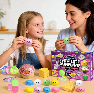 Calendrier de l'Avent 2026 PU Mystery Box – 24 Pièces de Jouets Sensoriels Anti-Stress Doux et Moelleux en Forme de Dumplings Bao Bun pour Adultes - Product Image 3