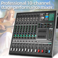 Console de mixage DJ numérique USB 10 canaux OEM DX10C professionnelle avec alimentation fantôme 48V, homologuée CE pour les performances sur scène