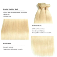 Vente en gros de cheveux synthétiques de haute qualité, sans nœuds, couleur 613 #   Extensions de cheveux blondes, saines et épaisses, pour femmes noires
