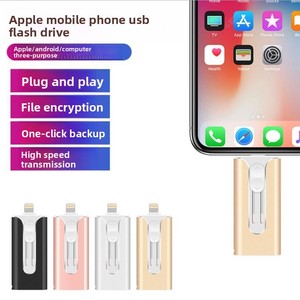 Nuova Chiavetta USB 3.0 per Telefoni Android OTG Tre-in-Uno con Design Creativo Push-Pull in Metallo e Incisione Logo - Product Image 1