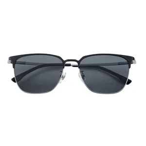 Modetrend quadratische Herren-Sonnenbrille Titan polarisierte Sonnenbrille