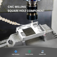 Boîtier carré en aluminium sur mesure, support métallique usiné CNC pour montage d'équipements électroniques