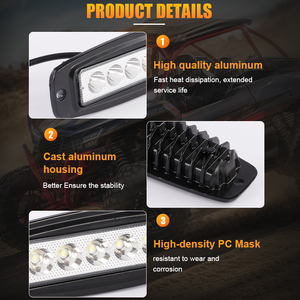 Venta caliente individual IP67 impermeable Super brillante 9-36V barra de luz LED Universal para coche para conducción todoterreno nueva condición - Product Image 6