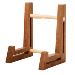 Wooden <b>Plate</b> Display <b>Rack</b> Brown Rectangle Removable Desktop Decor Holder For Books And Miscellaneous Items - Product Image 1