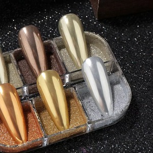 Poudre à ongles chromée or 6 couleurs, pigment brillant effet miroir argenté pour nail art, poussière à frotter pour vernis gel, décorations de manucure - Product Image 5
