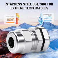 Presse-étoupe haute tension en acier inoxydable IP68 pour câbles de 3 à 44 mm, filetages NPT/G, usage industriel et pour équipements électriques