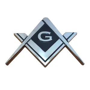 Buat Sendiri Emblem Mobil Masonic Auto Chrome Freemason 3D Plastik ABS