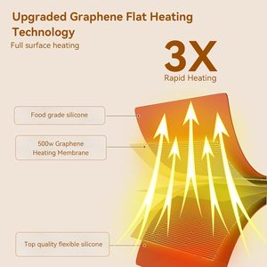 แผ่นรองให้ความร้อนซิลิโคนแบบพับได้แผ่นปูโต๊ะควบคุมอุณหภูมิมัลติฟังก์ชั่นเสื่ออุ่นอาหาร - Product Image 2