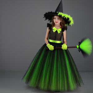 Costume de sorcière magique, <span class=keywords><strong>robe</strong></span> longue noire, costume de sorcière pour Halloween avec accessoires, performance scénique - Product Image 3
