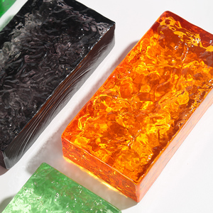 ADL Factory Farb kristallglas Ziegel block mit Muster Hot-Melt Solid Painted Printing Glas Ziegel muster für Wandfliesen - Product Image 2