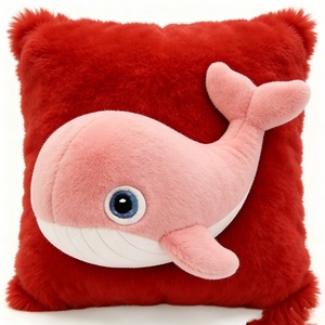 Custom Lobster Plush <b>Throw</b> Pillow 3D Decorative Cushion PP Cotton Filled Unisex for 0-24 Months Halloween Animal Shaped - Product Image 1