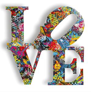 Tableaux sur toile modernes style nordique Graffiti Art LOVE HOPE, affiches et impressions murales pour salon et décoration intérieure - Product Image 4