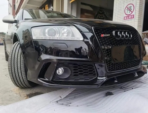 Runde Sửa Đổi Rs6 Phụ Tùng Ô Tô Cho <span class=keywords><strong>Audi</strong></span> <span class=keywords><strong>A6</strong></span> Phía Trước Bumper Lưới Tản Nhiệt Bên Váy Phía Sau Khuếch Tán Xả Mẹo PP Chất Liệu Bộ Dụng Cụ Cơ Thể 05-11 - Product Image 4