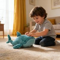 Peluches Requin-baleine Jellycat Gobfrey, jouets en peluche de haute qualité, adorables animaux marins, poupées parfaites pour un cadeau d'anniversaire