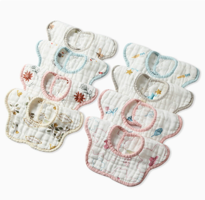 Juego de Baberos para Bebé, Material de Algodón, Impermeables, con Estampados Adorables, para 0-9 <span class=keywords><strong>Meses</strong></span>, Bajo Costo, Reemplazables - Product Image 1