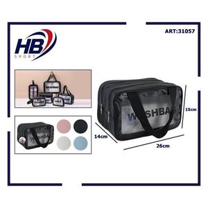 Bolsa de Aseo de Viaje con Doble Asa y Separación para Artículos Húmedos/Secos, 27x15x17cm, Impermeable, para una Organización Práctica - Product Image 1