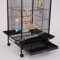 Cage à oiseaux en métal grande taille avec roues, cage à perroquets avec plateau pour canaris, cages d'élevage d'oiseaux faciles à déplacer, vente en gros