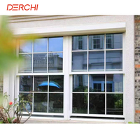 Ventanas de Impacto para Tiendas Comerciales Americanas DERCHI, Certificadas por NFRC, Ventanas de Aluminio de Doble Hoja de Alta Calidad para Viviendas