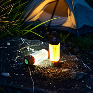 Warm White Light Rechargeable Tent Lamp Portable Mini Retro Camping Flashlight Emergency Atmosphere Light <b>Dropshipping</b> - Product Image 2