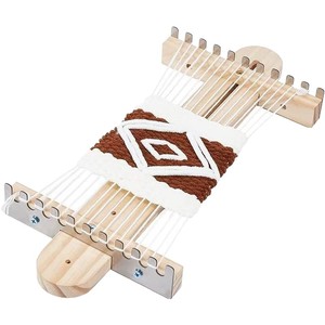 Tissétoile en bois DIY pour tapisserie, cadre de tissage, support pour écharpes, fils, tricot et perles, en bois massif, outil artisanal fait main, style moderne et simple - Product Image 5