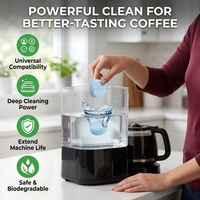 Nettoyant pour machine à café Active Formula, tablettes de nettoyage écologiques pour machine à café, tablettes détartrantes pour machines à café