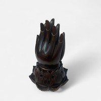 Statue bouddhiste en bois faite à la main à prix raisonnable, main de Bouddha, mains en prière, figurine, geste de la main, design traditionnel, Feng Shui