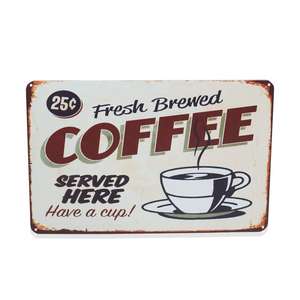 Letrero Metálico Personalizado de Estilo Vintage para Publicidad de Café, Cerveza o Garaje, Placa Decorativa de Metal para Pared - Product Image 1