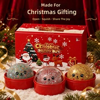 Jouets Squishy de Noël Élan et Lapin en forme de Boulette Vapeur - Matériau Caoutchouc - Emballage Coffret Cadeau - Best-seller E-commerce Transfrontalier - À partir de 14 ans
