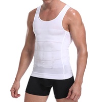 6311 남성 슬리밍 바디 Shapewear 코르셋 조끼 셔츠 압축 복부 배 배꼽 컨트롤 슬림 허리 신서 속옷 스포츠
