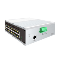 Switch Manajemen Cloud Industri 16 Port, 8-port SFP, 4K VLAN, Jaringan Ring ERPS, 6KV, Catu Daya Ganda