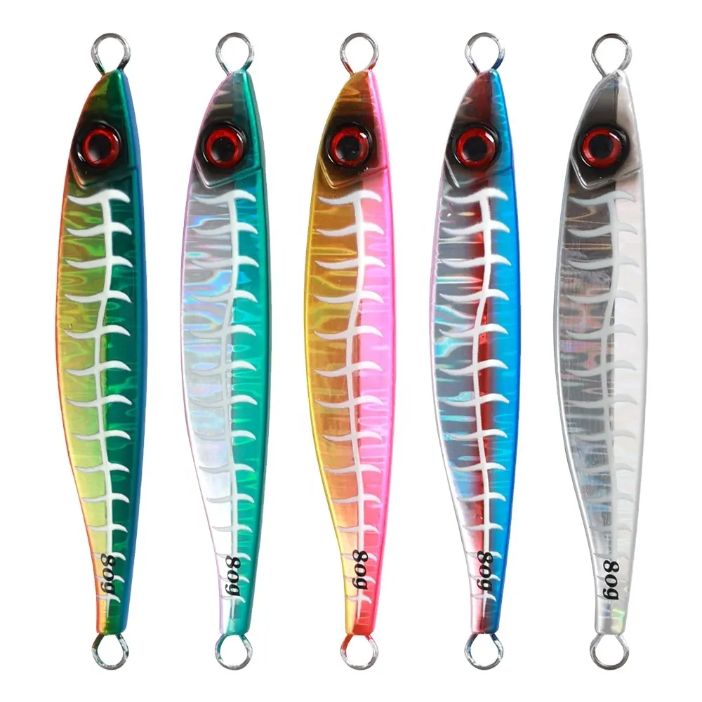 Jiggingpro 40g 60g 80g 100g Saltwater Luminous jigging lure Slow Pitch Jig Fishing Lures Jigs Lures Fish