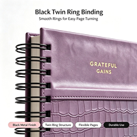 Carnet de bureau en cuir PU A5, reliure spirale et à feuilles mobiles, papier 100 g/m², 100 feuilles, couverture personnalisée, cadeau