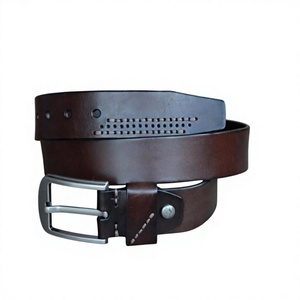 Ceinture en cuir véritable faite à la main BS INTERNATIONAL, boucle à ardillon en acier, couleur unie, style vintage, pour homme, durable, en cuir de vache, écologique - Product Image 2